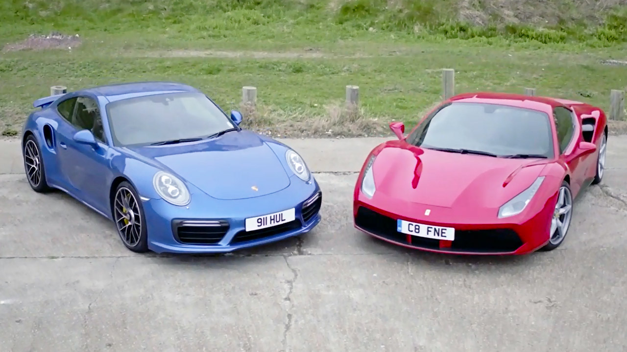 保时捷911turbos对阵法拉利488gtb