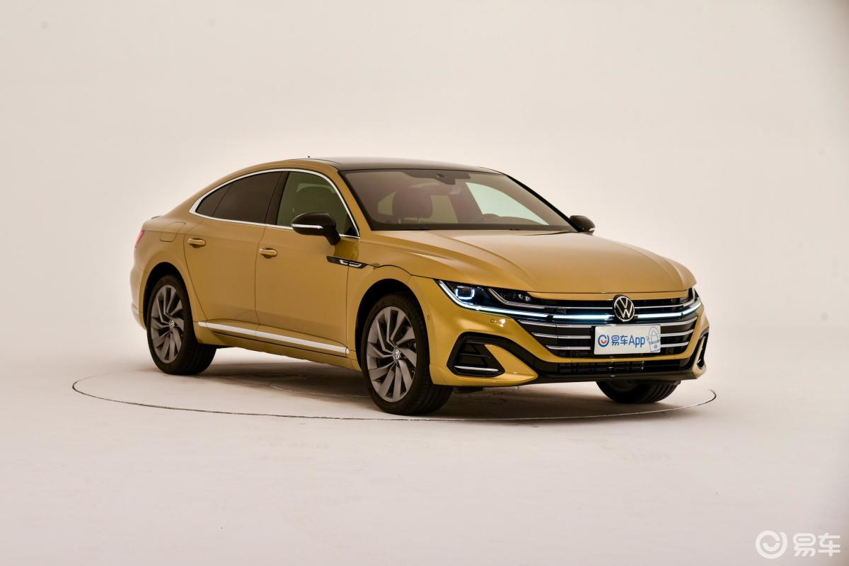 【一汽-大众cc2021款380tsi 双离合 耀目版侧前45度车头向右水平汽车