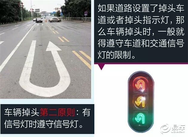 这里补充一下:有些路口虽然禁止左转,但是另有文字提示可以掉头,那么