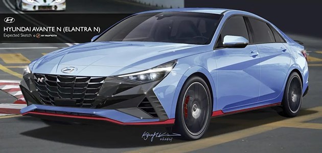 现代伊兰特n渲染图曝光有望于2021年内亮相