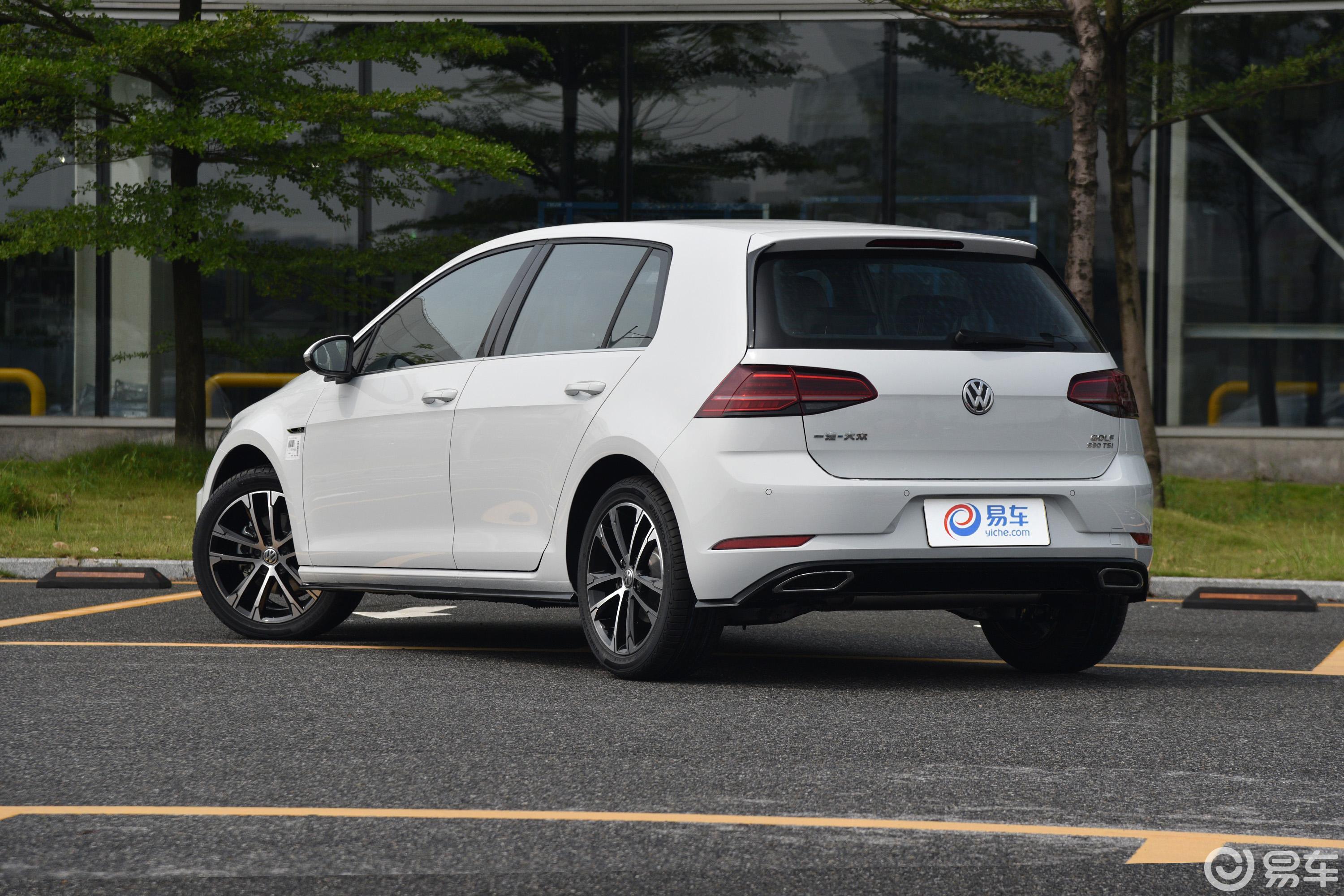 【高尔夫2018款280tsi 双离合 r-line侧后45度车头向左水平汽车图片