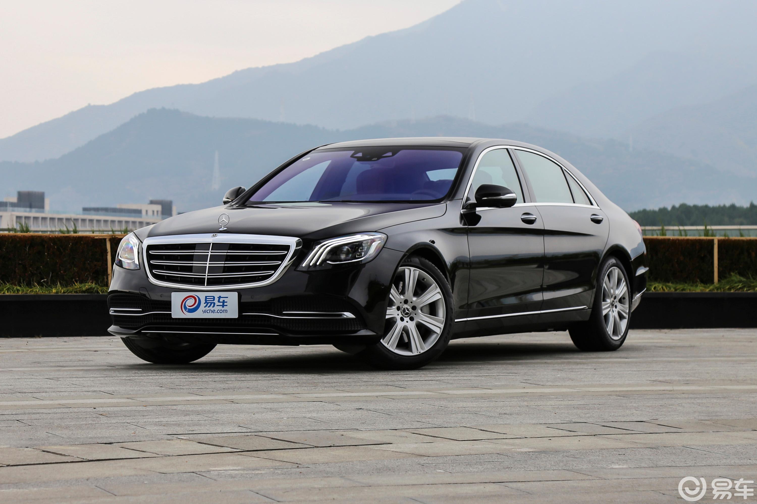 【奔驰s级2018款s 450 l侧前45度车头向左水平汽车图片-汽车图片大全