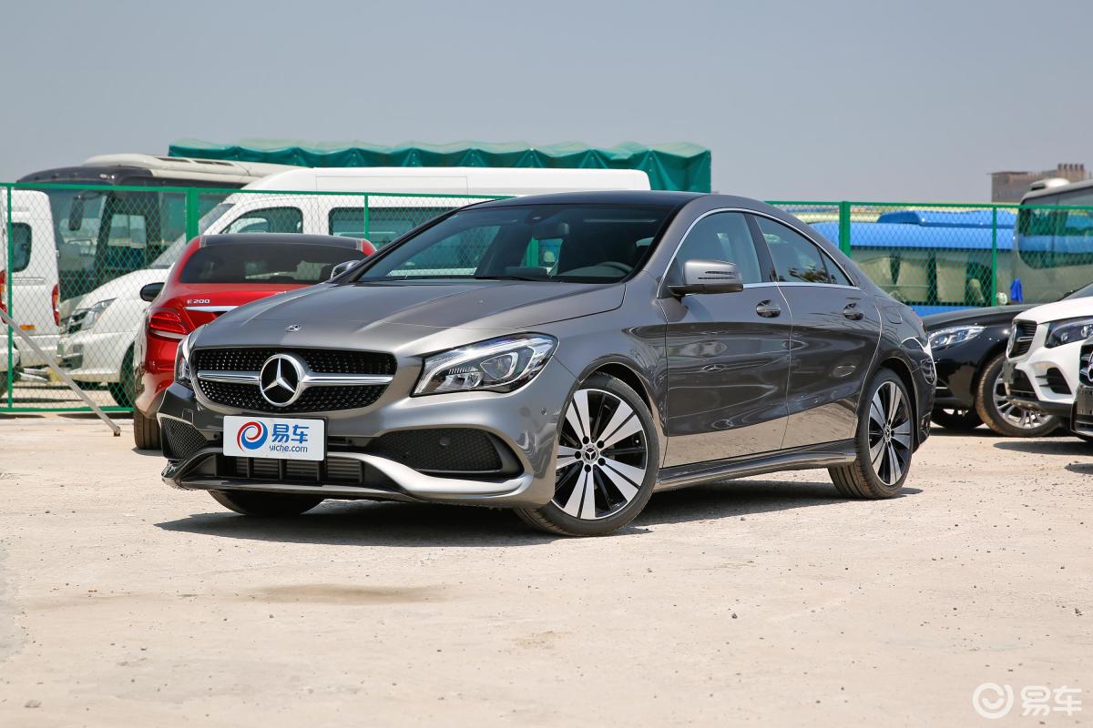 【奔驰cla级2018款cla 200 时尚版侧前45度车头向左水平汽车图片-汽车