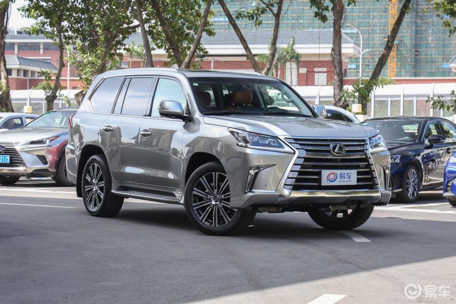 【雷克萨斯lx2019款570 动感豪华版侧前45度车头向右水平汽车图片