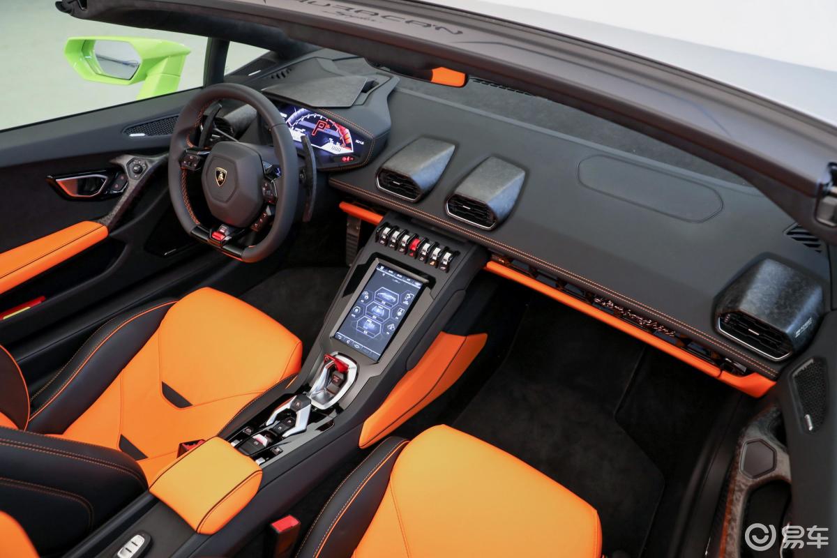 【huracán2020款evo rwd spyder内饰全景副驾驶员方向汽车图片-汽车