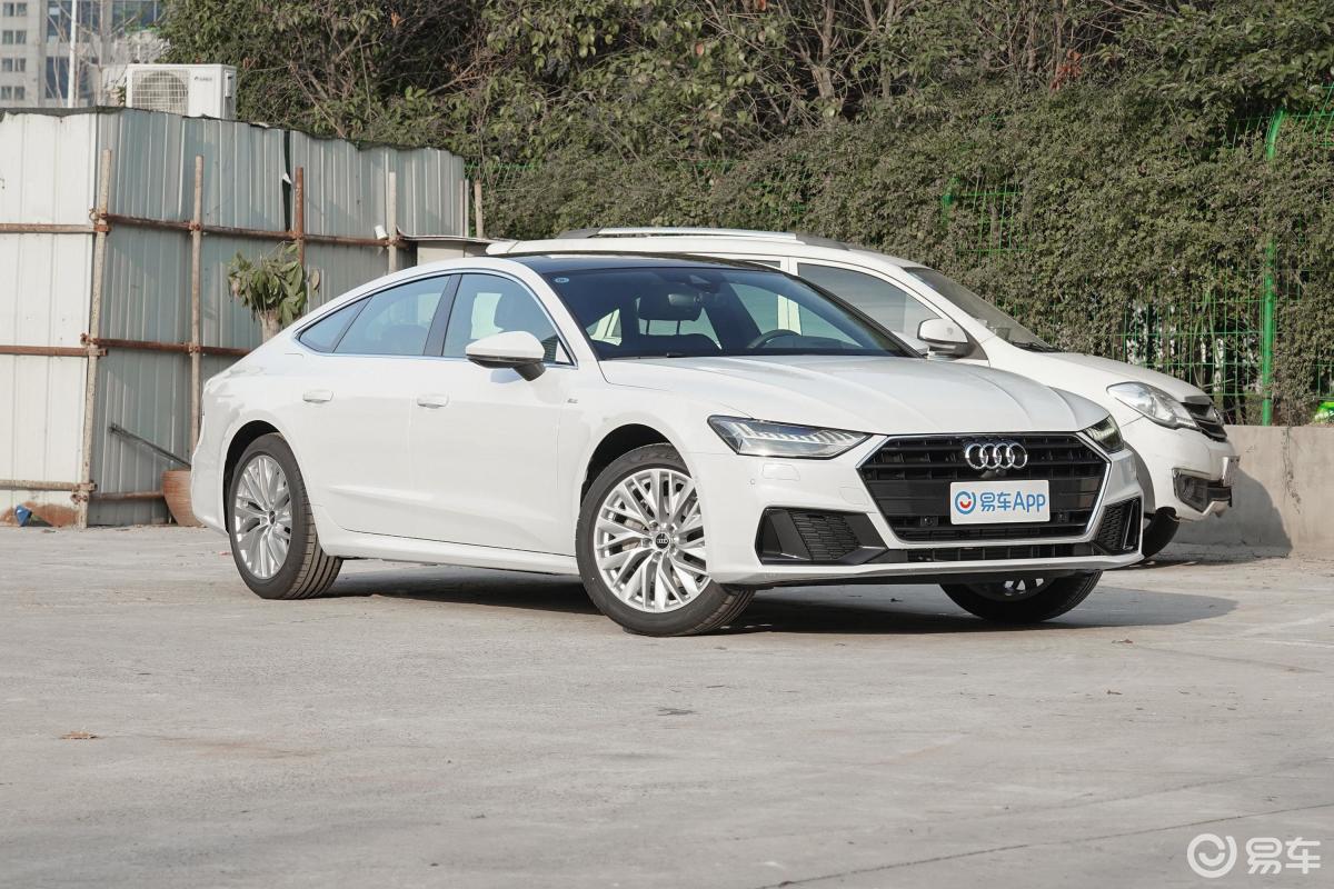 【奥迪a72021款45 tfsi 专享型侧前45度车头向右水平汽车图片-汽车