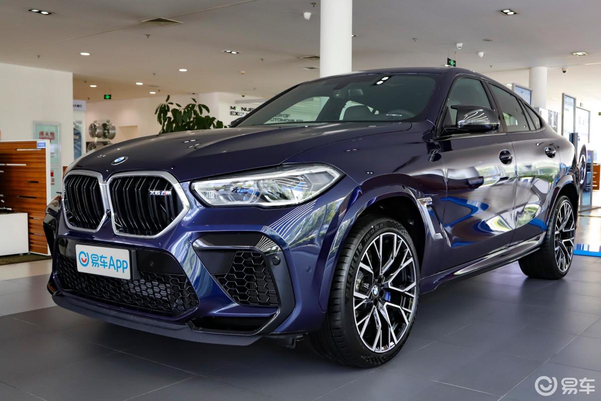 【宝马x6 m2021款x6 m侧前45度车头向左水平汽车图片-汽车图片大全】