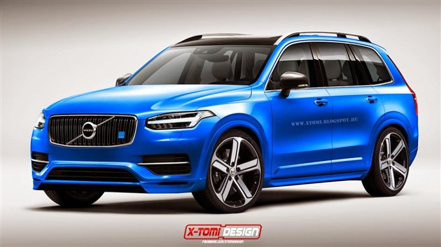 全新一代沃尔沃xc90北极星版渲染图曝光