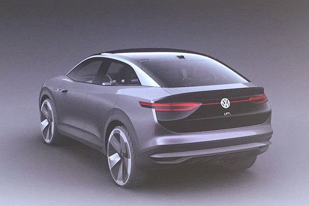 大众电动轿跑suv概念车预告图发布 最大续航或达600km