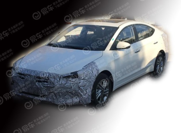 北京现代新款领动谍照首曝 设计微调 或明年二季度上市_易车