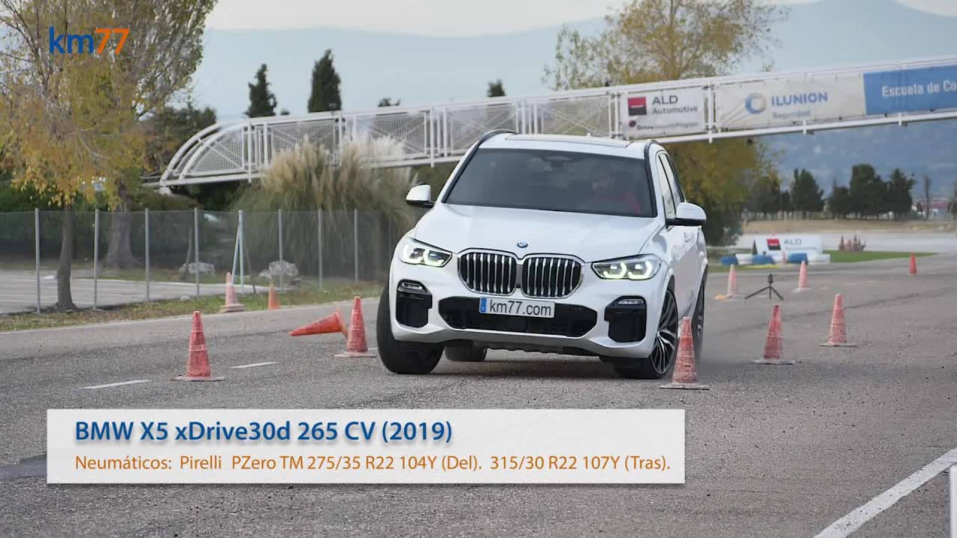 宝马x5 麋鹿绕桩测试